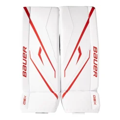 New Målvaktsbenskydd GSX Sr White/Red Målvaktsbenskydd Senior