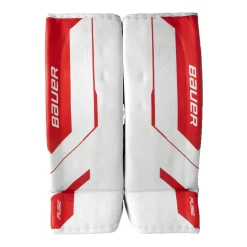 Clearance Målvaktsbenskydd Supreme Fuse Sr White/Red Målvaktsbenskydd Senior|Bauer