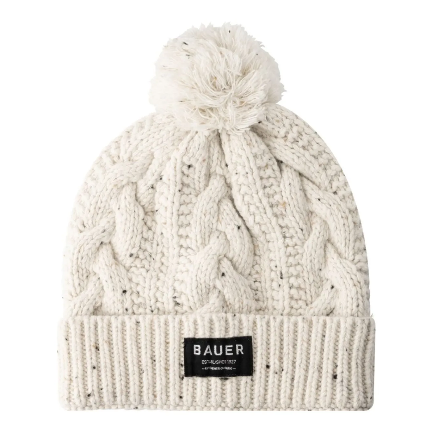 Hot Mössa Cable Knit Pom Womens Mössor Bauer