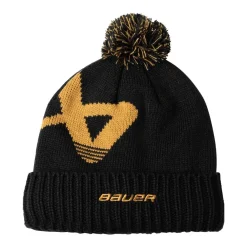 Best Mössa Intarsia Knit Pom Yth Black/Yellow Mössor Bauer