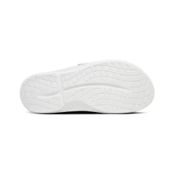 Online Tofflor OOFOS Slide Sport Flex White/Blue Badtofflor Bauer