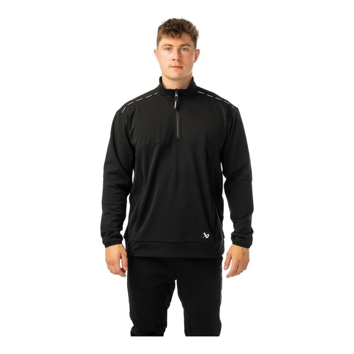 Sale Tröja Team Fleece 1/2 Zip Sr Black Tröjor Senior