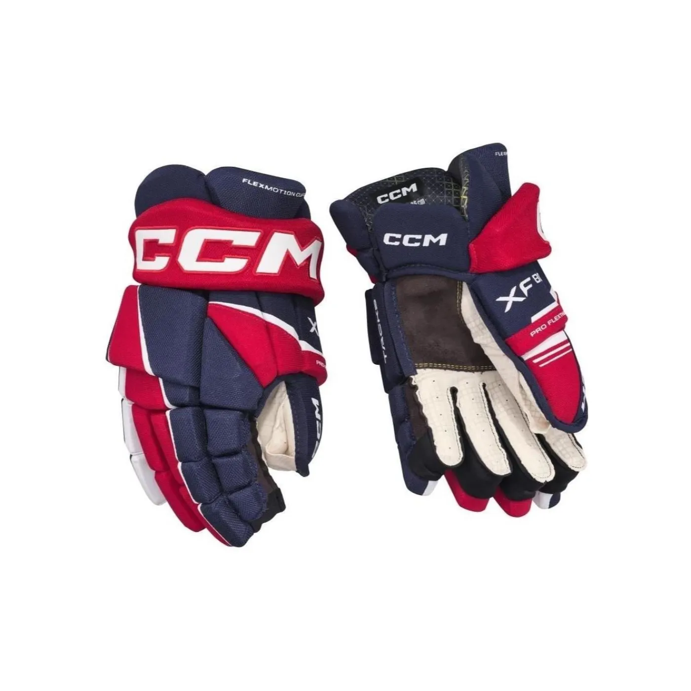 Clearance Hockeyhandskar Tacks XF 80 Jr Navy/Red/White Hockeyhandskar Junior