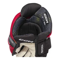 Outlet Hockeyhandskar Tacks XF Pro Jr Black/Red/White Hockeyhandskar Junior|Hockeyutrustning Junior