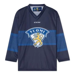 Online Matchtröja Replica Team Finland Jr Navy Nhl Replica Tröjor