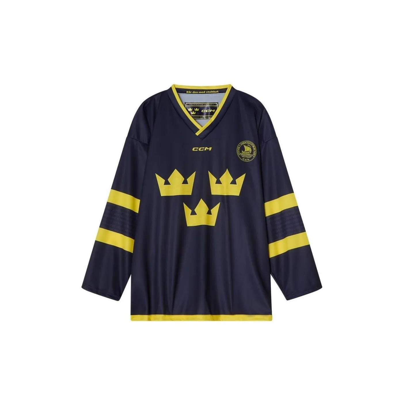 Best Matchtröja Replica Team Sweden Kids Navy Nhl Replica Tröjor
