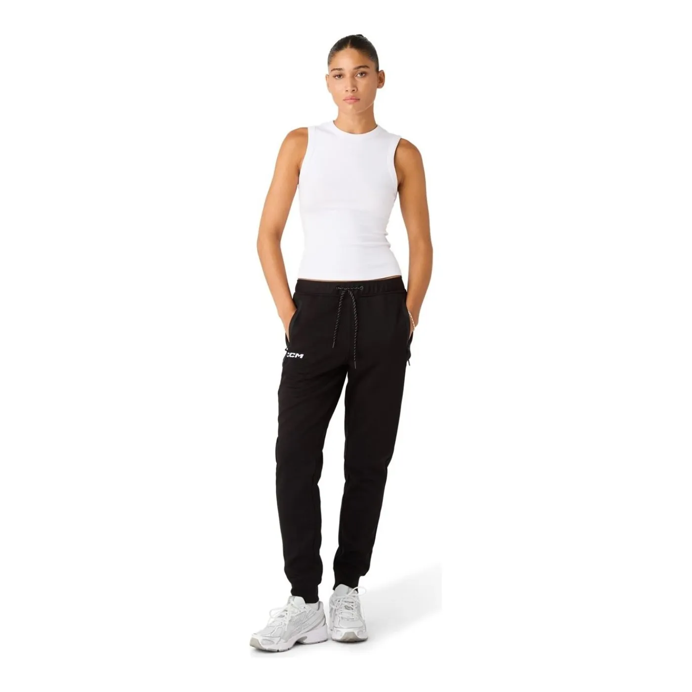 Mjukisbyxor Locker Room Cuffed Womens Sr Black Mjukisbyxor Senior