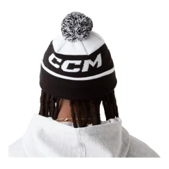 Hot Mössa Pom Knit Polar Fleece Team Black Mössor Ccm