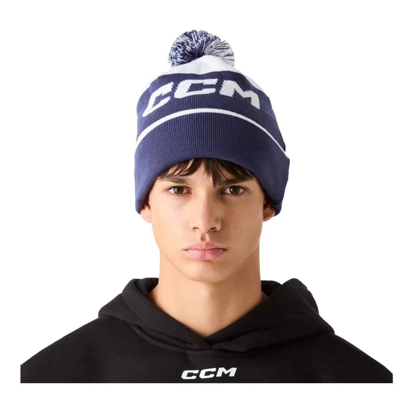 Hot Mössa Pom Knit Polar Fleece Team Navy Mössor Ccm