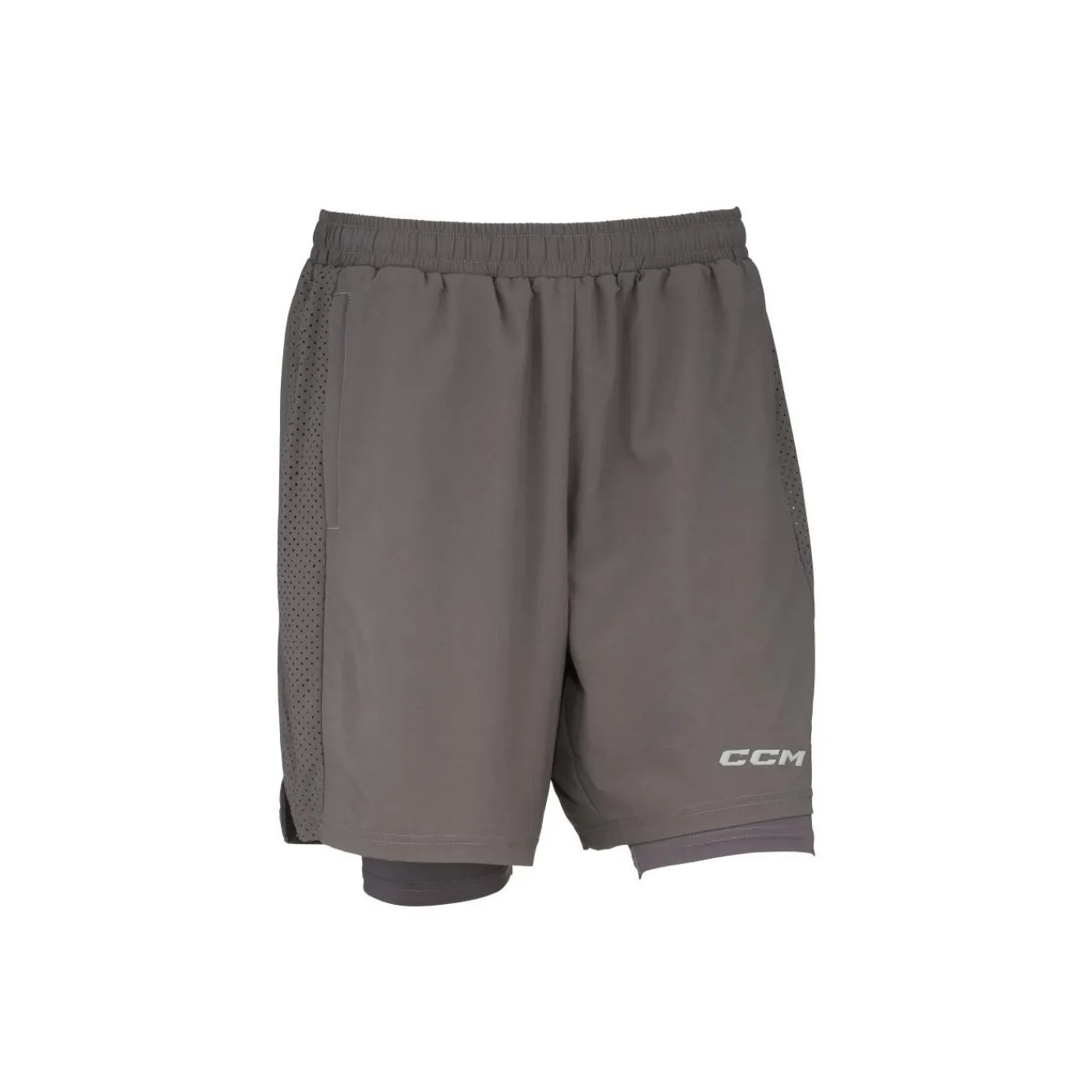 Hot Shorts 2-in-1 Training Sr Charcoal Shorts Senior