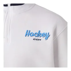 Sale Tröja Stripe Quarter Zip Sr White Tröjor Senior