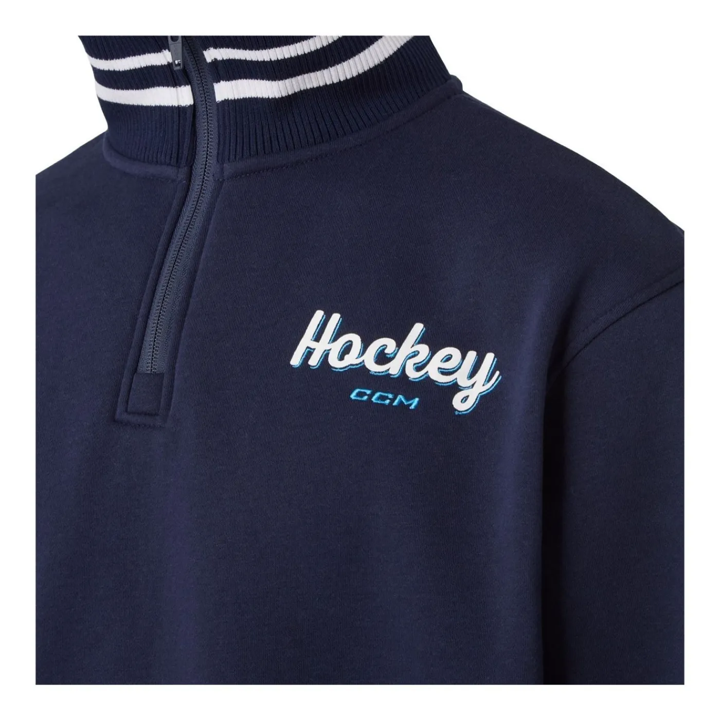 New Tröja Stripe Quarter Zip Sr Navy Tröjor Senior