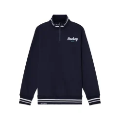 New Tröja Stripe Quarter Zip Sr Navy Tröjor Senior