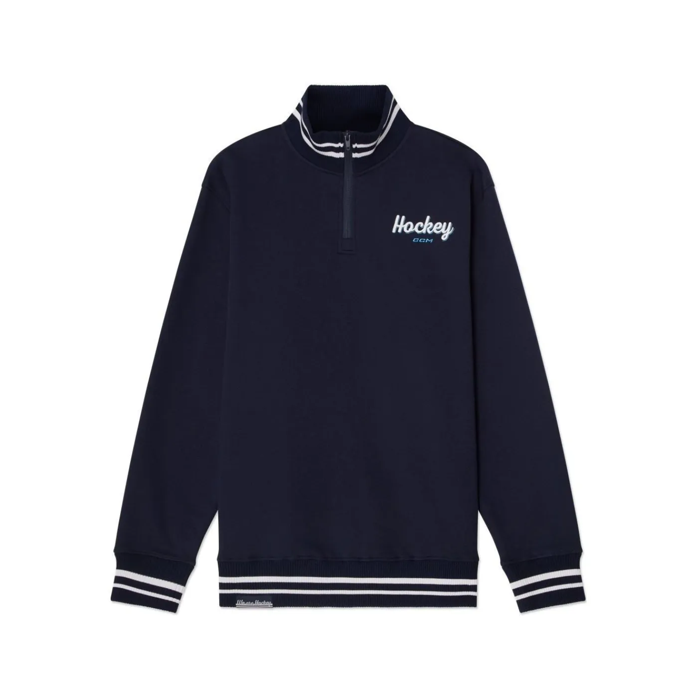 New Tröja Stripe Quarter Zip Sr Navy Tröjor Senior