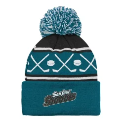 New Mössa Face-Off Pom Seattle Kraken Yth Outerstuff|Mössor Nhl