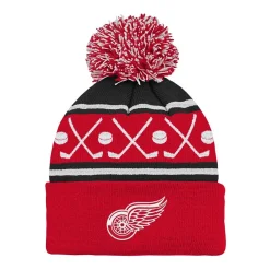 Mössa Face-Off Pom Yth Detroit Red Wings Outerstuff|Mössor Nhl