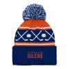 Outlet Mössa Face-Off Pom Yth Edmonton Oilers Outerstuff|Mössor Nhl