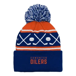 Outlet Mössa Face-Off Pom Yth Edmonton Oilers Outerstuff|Mössor Nhl