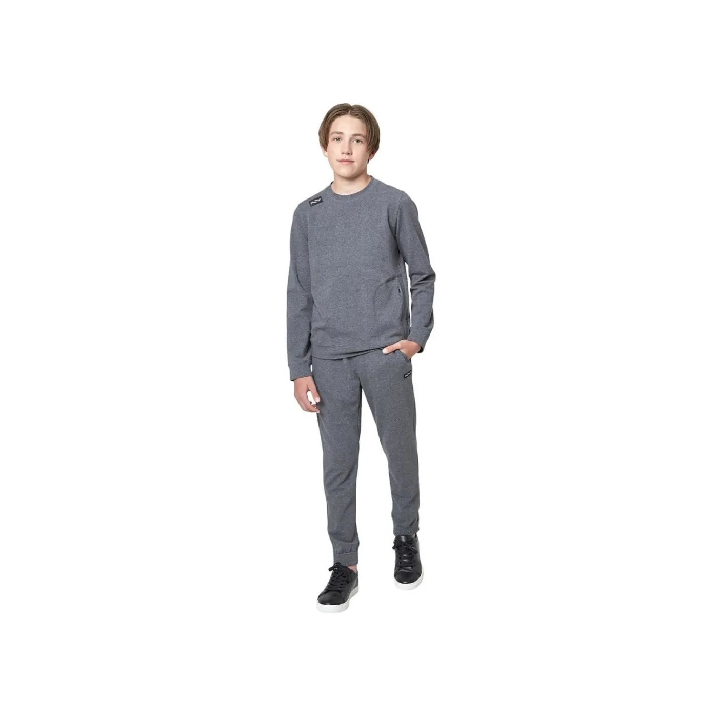 Clearance Byxa Terry Crew Yth Grey TRUE|Mjukisbyxor Junior