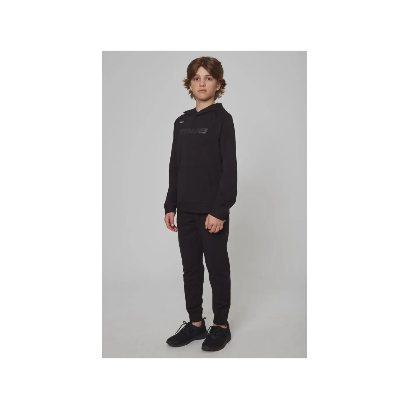 Sale Hoodie Terry Crew Graphic Yth Black TRUE