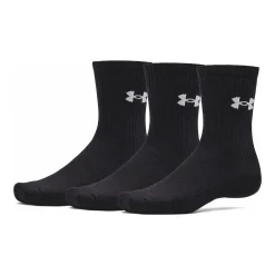 Outlet Strumpor Performance Cotton 3-pack Black Under Armour|Hockeystrumpor