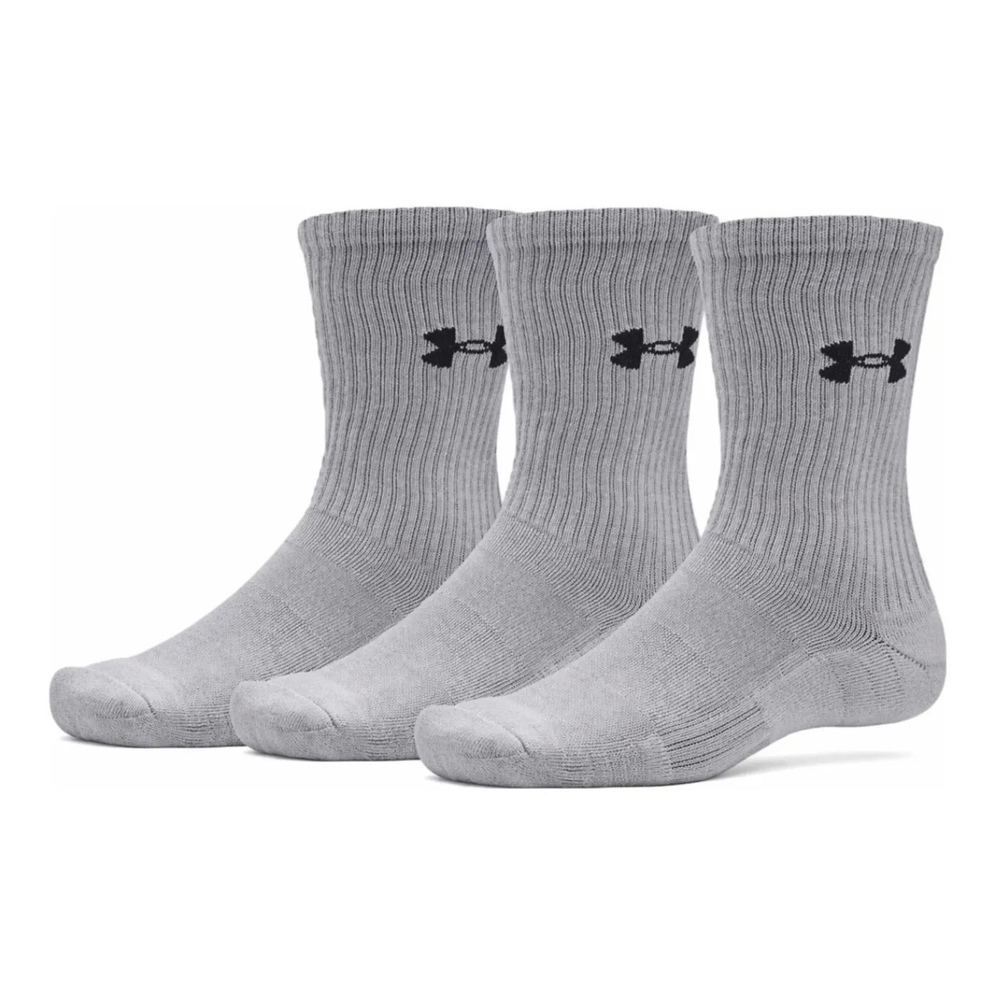 Outlet Strumpor Performance Cotton 3-pack Halo Grey Under Armour|Hockeystrumpor