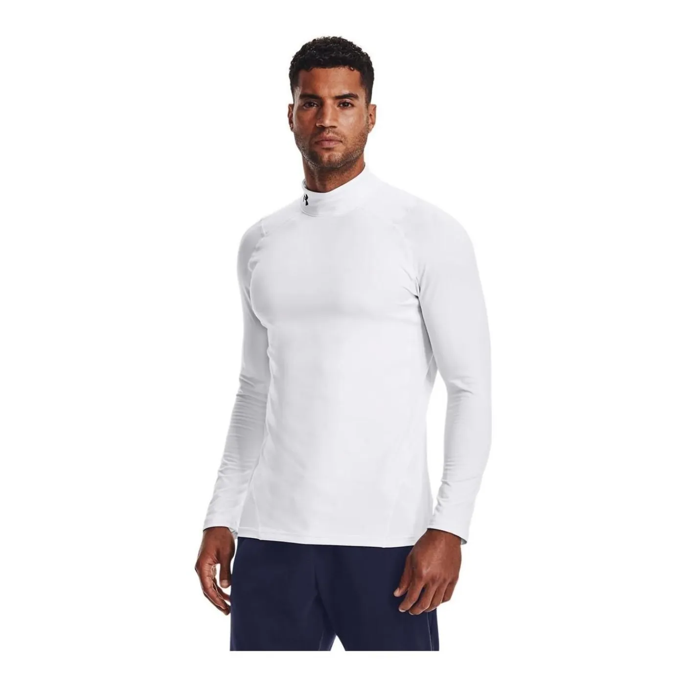Outlet Tröja Mock ColdGear Fitted White Tröjor Senior|Under Armour