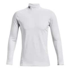 Outlet Tröja Mock ColdGear Fitted White Tröjor Senior|Under Armour