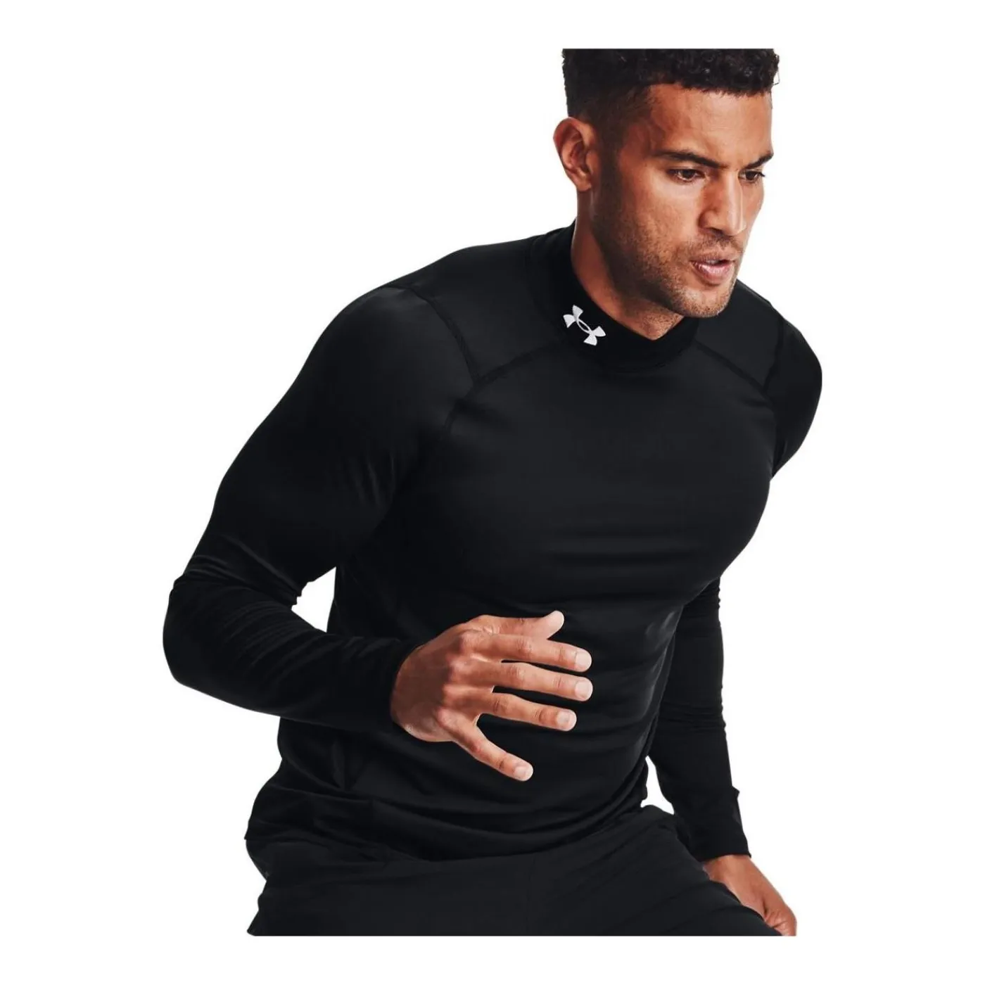 Outlet Tröja Mock ColdGear Fitted Black Tröjor Senior|Under Armour