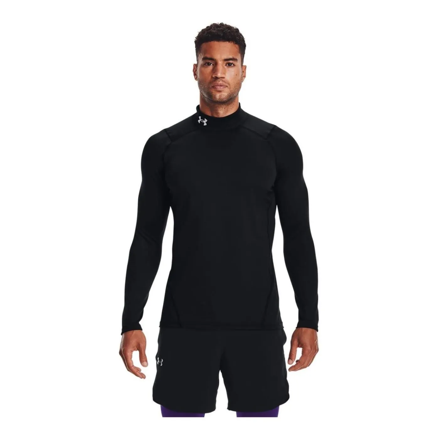 Outlet Tröja Mock ColdGear Fitted Black Tröjor Senior|Under Armour
