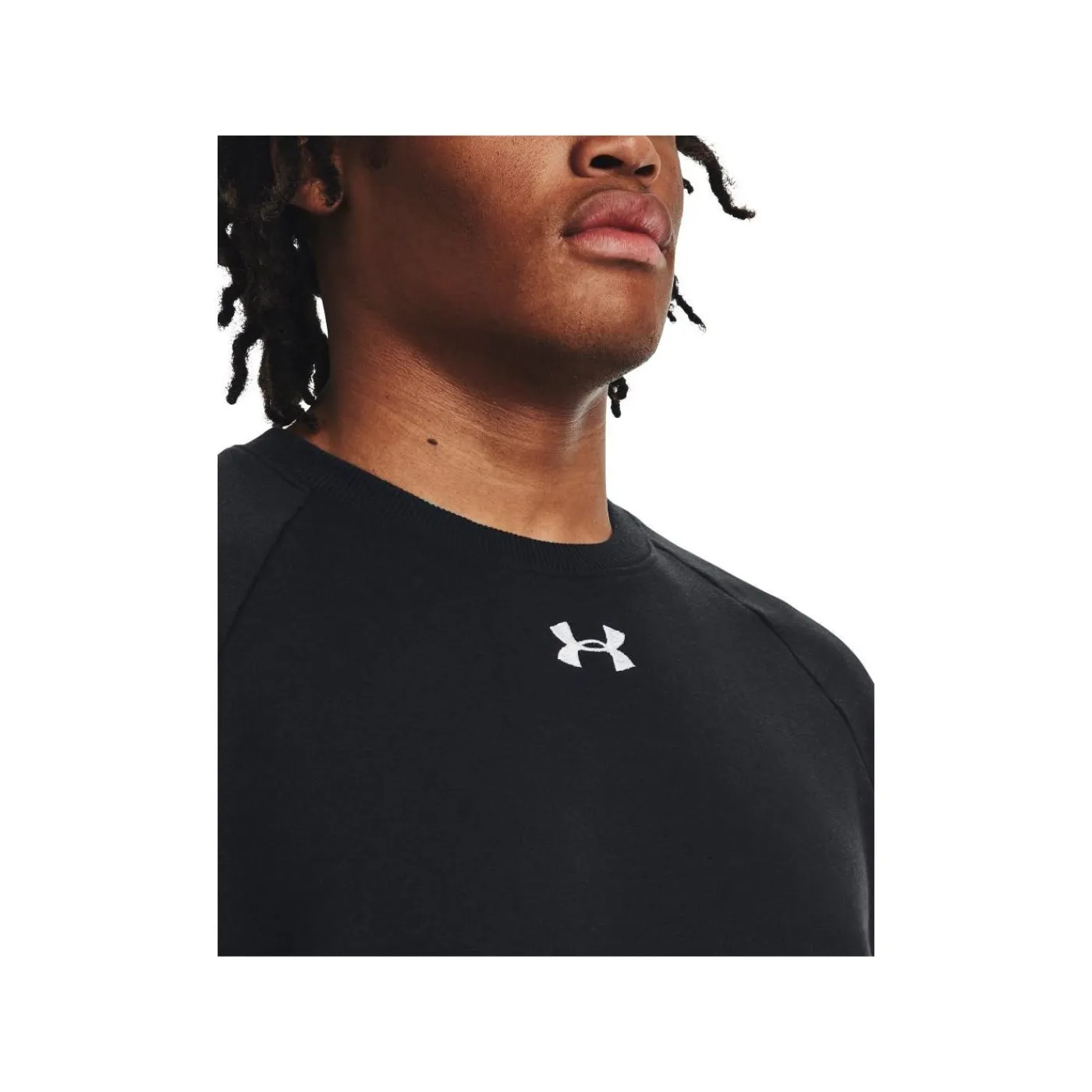 Clearance Tröja Rival Fleece Crew Black Tröjor Senior|Under Armour