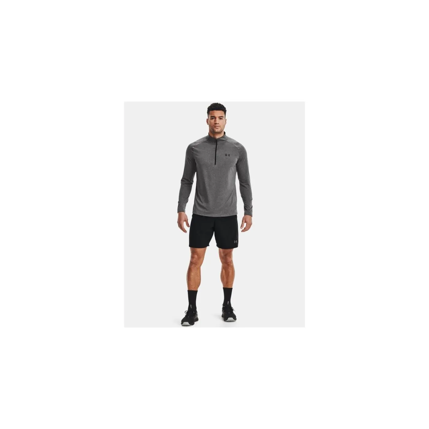 Best Tröja Tech 2.0 1/2 Zip Carbon Heather Tröjor Senior|Under Armour